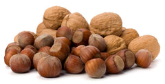 Avellanas y nueces con cáscara